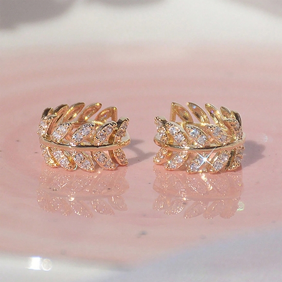 14k gold plated Cubic Zirconia Earrings - Picture 2 of 8